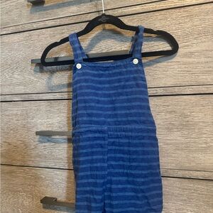 Navy Striped Kids Overalls